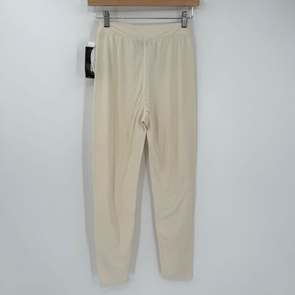 Snow Angel V-Waist Doeskin Baselayer Legging Pant Women Medium Cream Soft 106-40 - Picture 2 of 13
